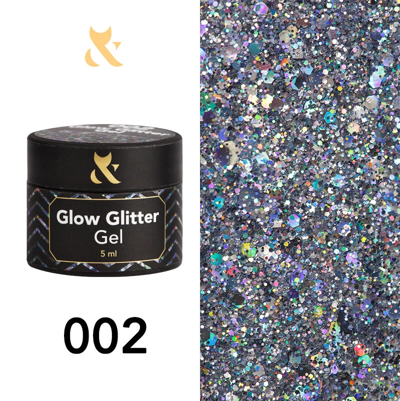 F.O.X Glow Glitter Gel 002, 5ml — Photo 2