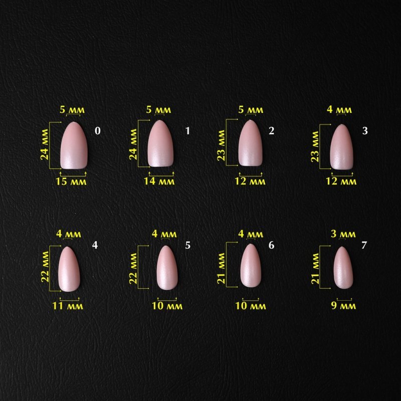 Komilfo SoFast Nail Forms Nude Almond, 300un — Photo 3