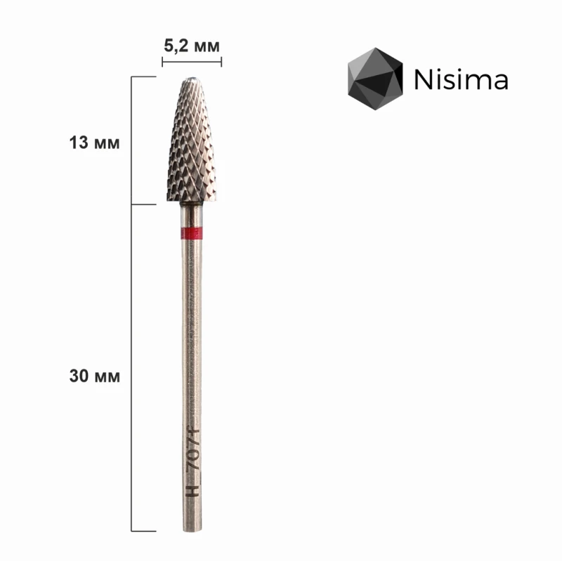 Nisima fresa de carburo H707fk, rojo — Photo 2