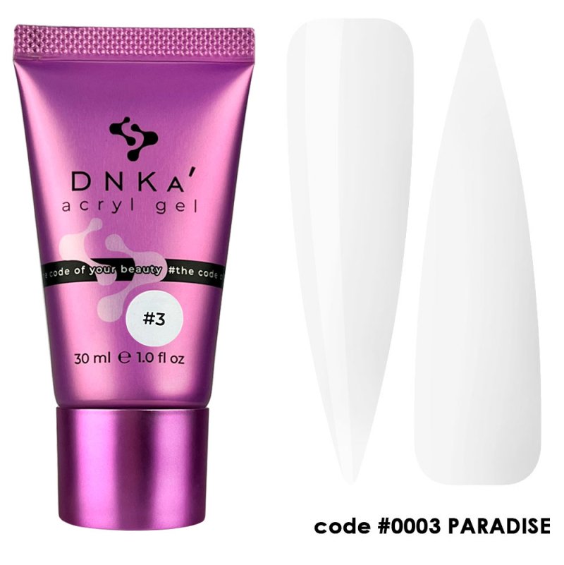 DNKa Acryl Gel 03 Paradise, tubo (Blanco) 30 ml — Photo 2