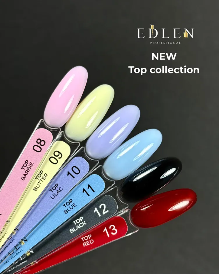 Edlen Top No Wipe 13 Red, 9ml — Photo 4