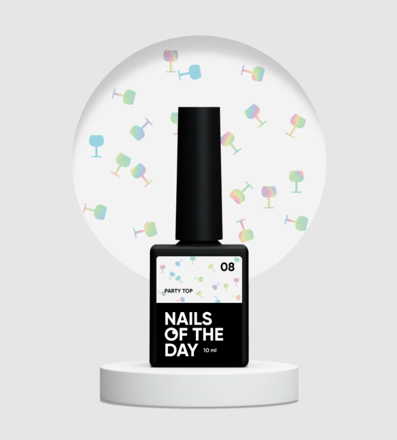 NAILSOFTHEDAY Party Top 08, 10ml — Photo 2