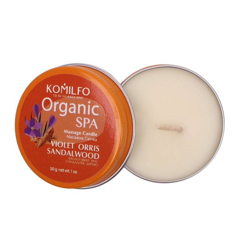 Komilfo Massage Candle Violet Orris Sandalwood, 30g — Photo 2