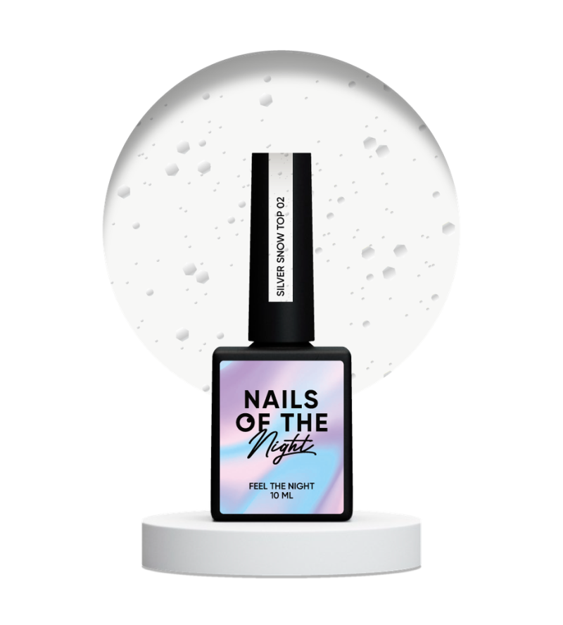 NAILSOFTHENIGHT Silver Snow Top, 10ml — Photo 3