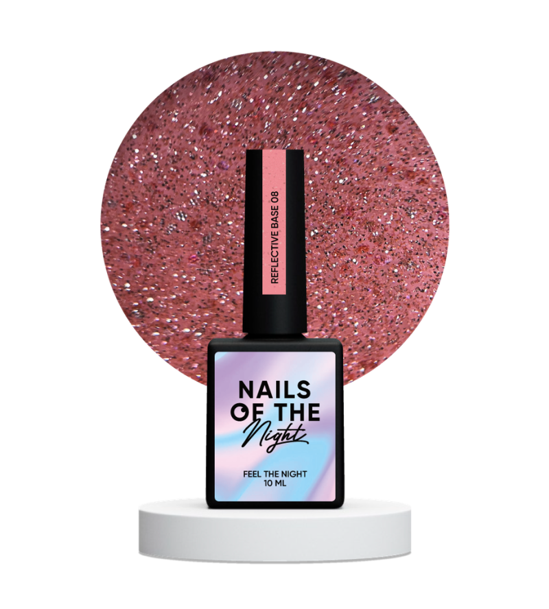 NAILSOFTHENIGHT Reflective base 08, 10 ml — Photo 5