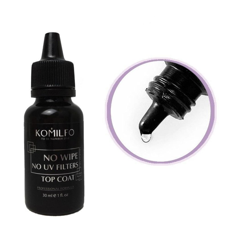 Komilfo Top No Wipe No UV Filters, 30ml — Photo 2