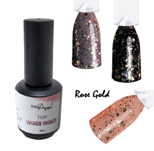 NailApex Top Rose Gold, 15ml — Photo 3