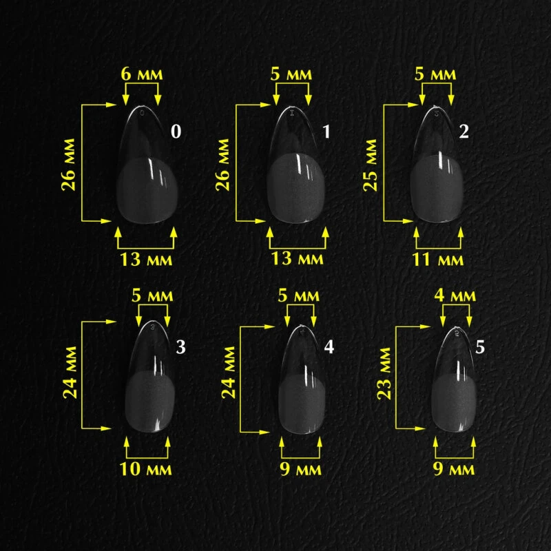 Komilfo SoFast Nail Forms Almond, 240un — Photo 3