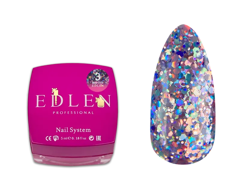 Edlen Disco Glitter 03, 5ml — Photo 2