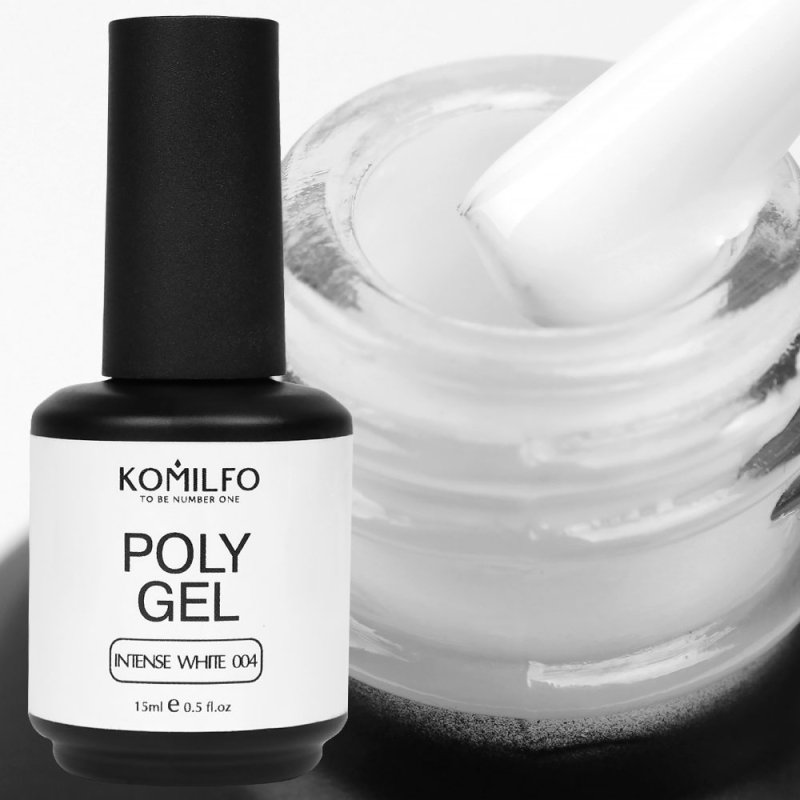 Komilfo PolyGel 004 Intense White, 15ml — Photo 2