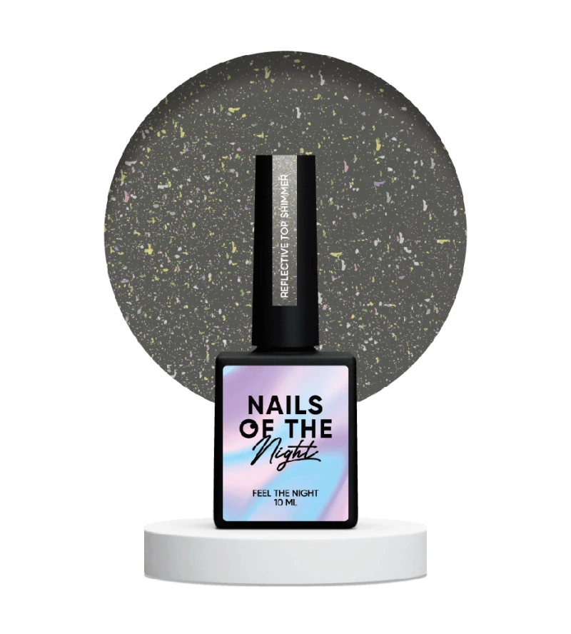 NAILSOFTHENIGHT Reflective Top Shimmer (sin capa pegajosa), 10ml — Photo 2