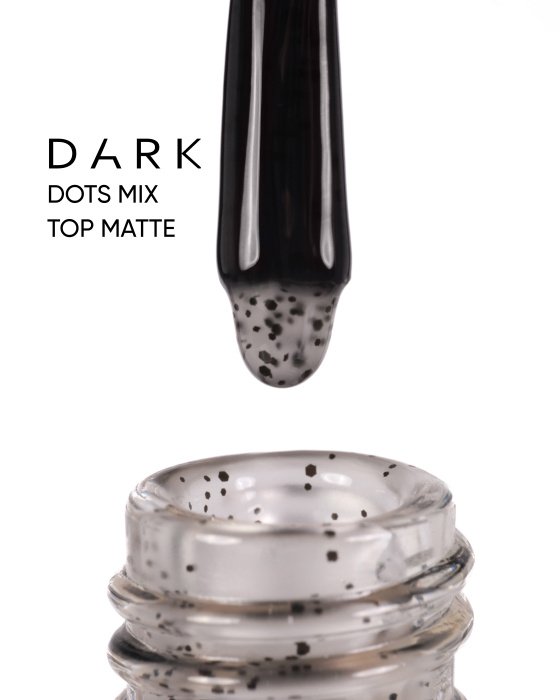 Dark by Rior Dots Mix Top Matte, 10ml — Photo 2