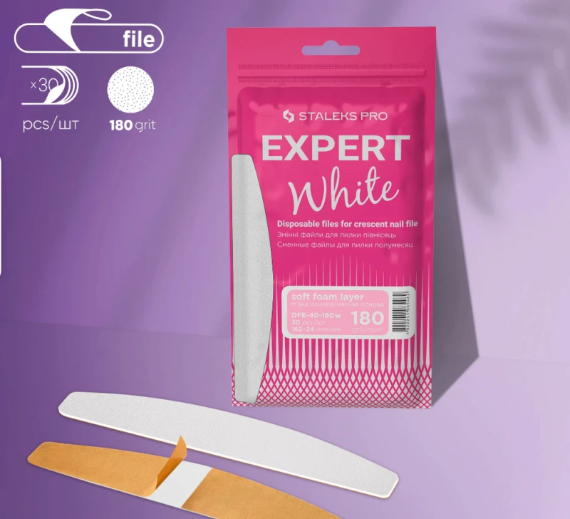 Staleks Recambios desechables para lima de media luna EXPERT 40 180 grit (30 pcs) — Photo 2