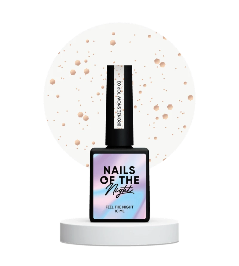 NAILSOFTHENIGHT Bronze Snow Top, 03, 10ml — Photo 3