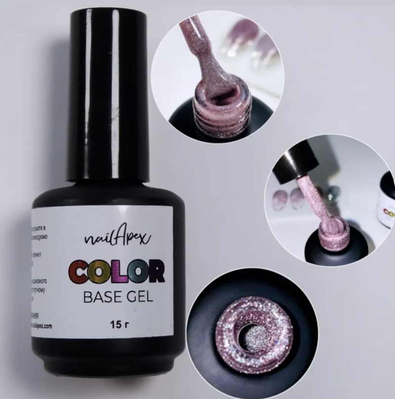 NailApex Color Base Gel 2, 15ml — Photo 2