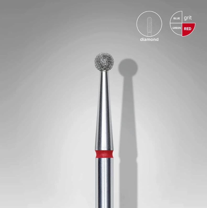 Punta Diamante Staleks FA01R025 «Bola» 2.5 mm rojo — Photo 2