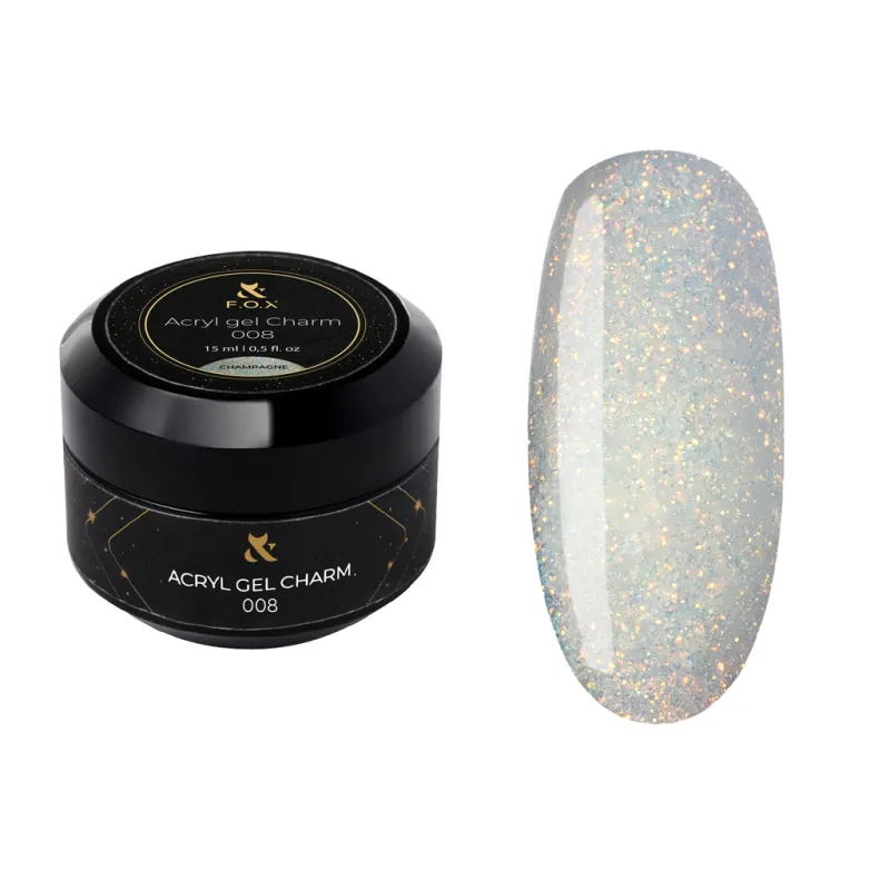 F.O.X Acryl Gel Charm 008, champagne 15ml — Photo 2