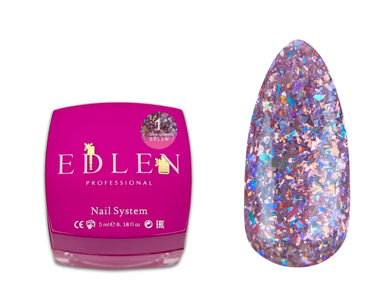 Edlen Disco Glitter 01, 5ml — Photo 2