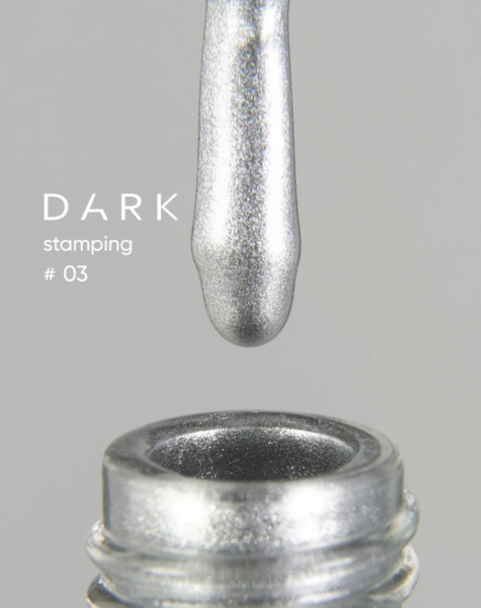 Dark by Rior Esmalte para Estampar 03 Plata, 8ml — Photo 2