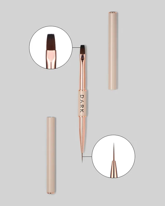 Dark by Rior Doble Pincel Liner 11mm +Gel Square 9mm — Photo 2