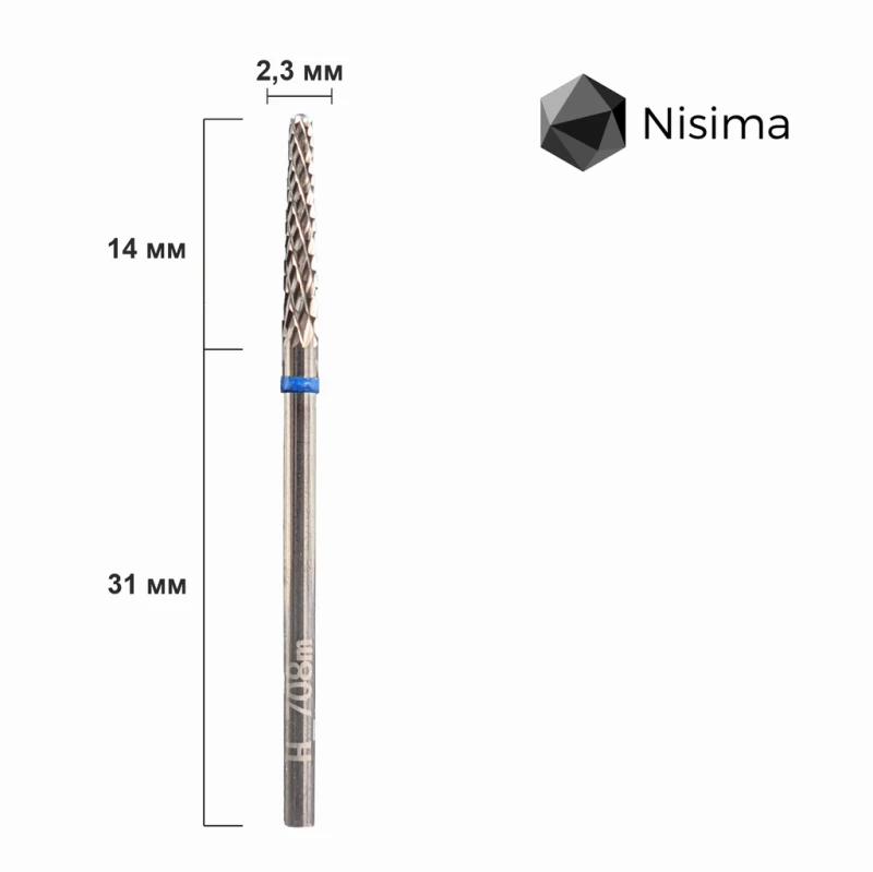 Nisima fresa de carburo H708mk, azul — Photo 2