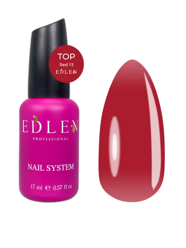 Edlen Top No Wipe 13 Red, 9ml — Photo 2