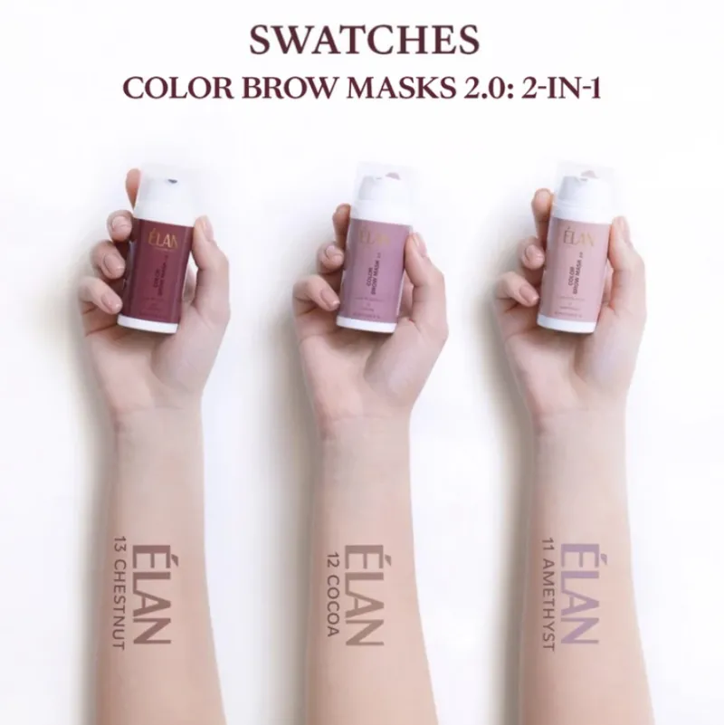 ELAN COLOR BROW MASK 2.0: 2-in-1 Toning Eyebrow Mask, 12 Cocoa — Photo 4
