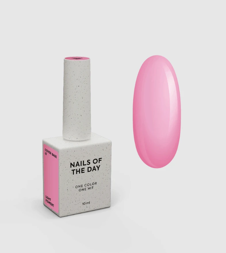 NAILSOFTHEDAY Cover base 47 light pigment, 10ml — Photo 2
