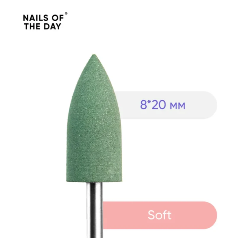 NAILSOFTHEDAY Silicone pulidor Verde, Soft tamaño 8*20 mm. — Photo 2