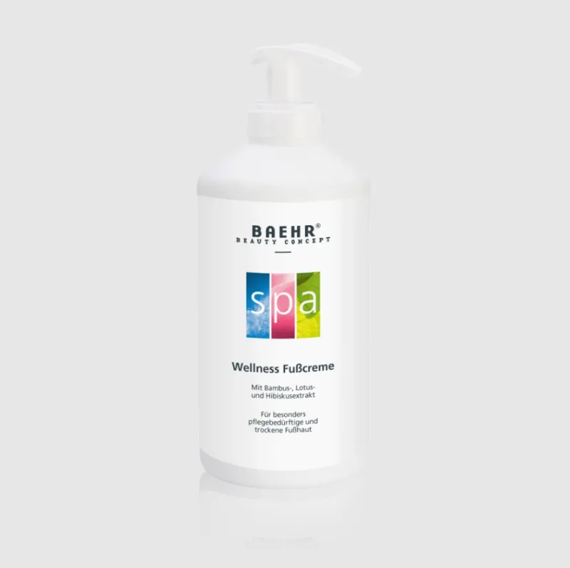 BAEHR SPA Crema de pies con extractos de hibisco, bambú y loto, y aceite de macadamia, 500ml (SPA WELLNESS FUSSCREME) — Photo 2