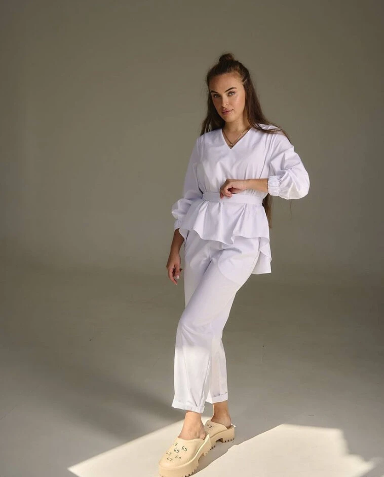 Uniforme &quot;RURU&quot; blanco, M — Photo 2
