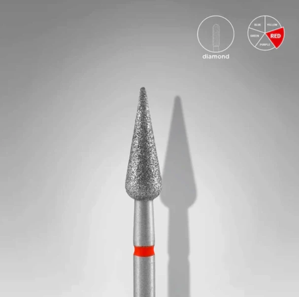 Punta Diamante Staleks FA100R040/12 «Pera» 1.6 mm rojo — Photo 2