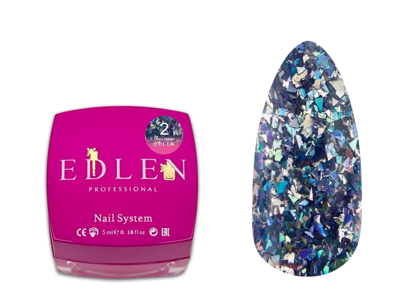 Edlen Disco Glitter 02, 5ml — Photo 2