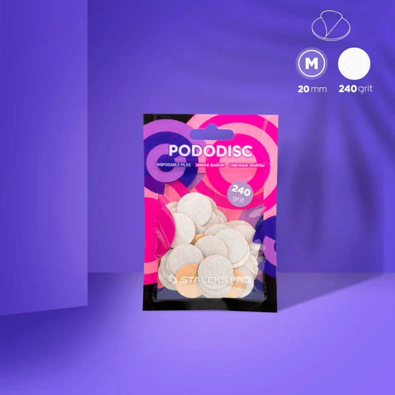 Recambios Para Disco de Pedicura PODODISC STALEKS PRO M, 240 grit (50 Pcs) — Photo 2