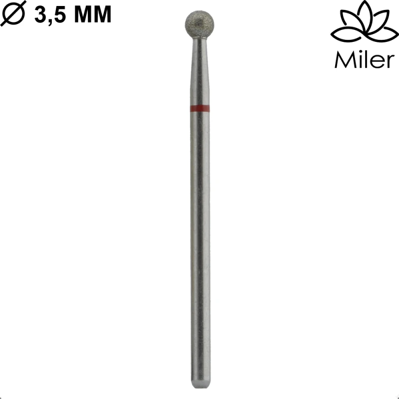 Miler, kit de 5 fresas diamantes, M801f035, rojo — Photo 2