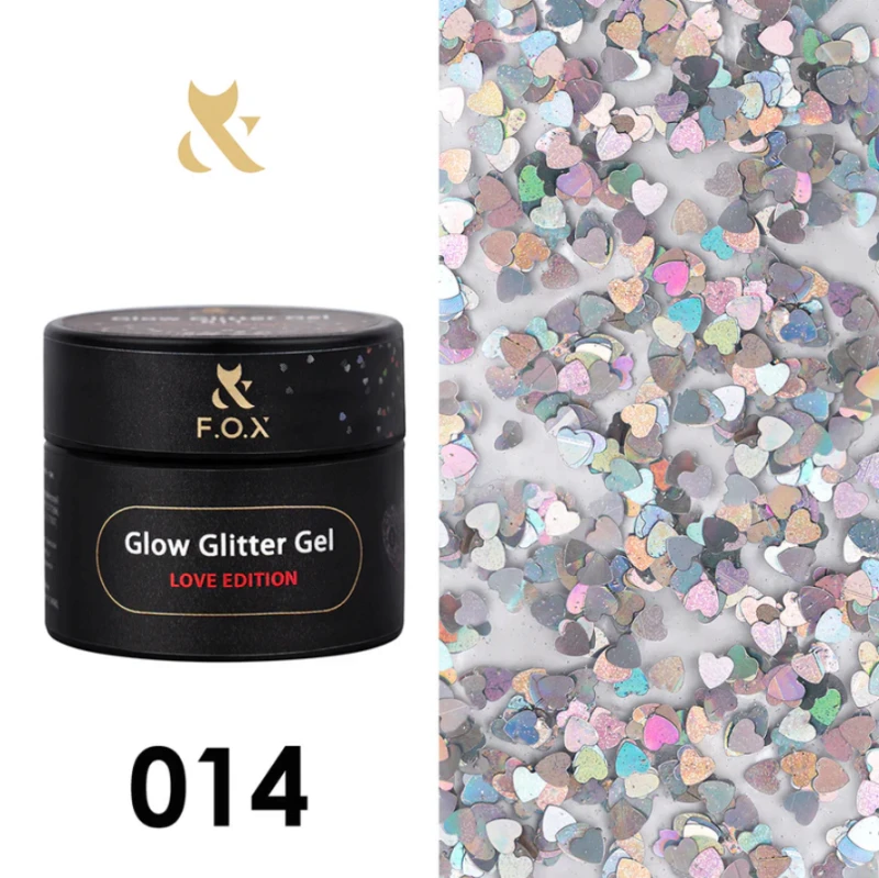 F.O.X Glow Glitter Gel 14, 5ml — Photo 2