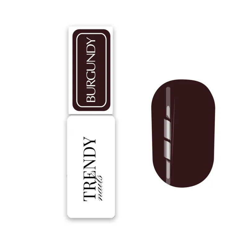 Trendy Nails Esmalte Semipermanente Burgundy, 8ml — Photo 2