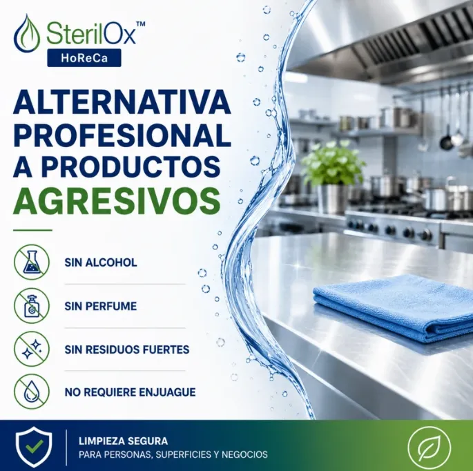 SterilOx Universal HoReCa — Limpiador Profesional Superficies HOCl, 5L — Photo 4