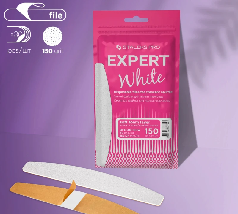 Staleks Recambios desechables para lima de media luna EXPERT 40 150 grit (30 pcs) — Photo 2