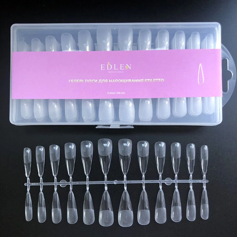 Edlen Gel Tips Stiletto, 240uds — Photo 3