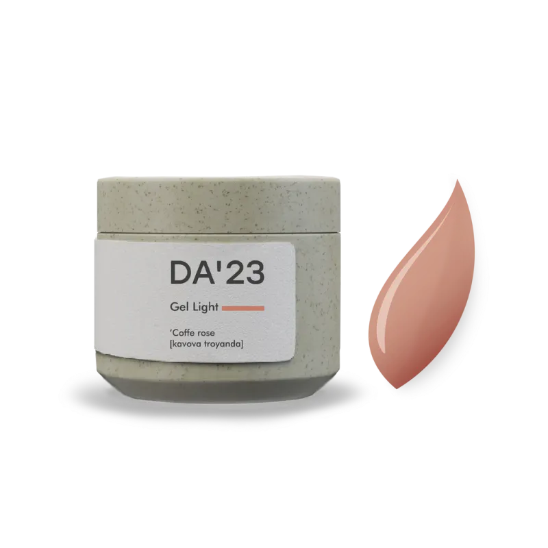 DA23 Light Gel Coffe Rose, 15ml — Photo 2