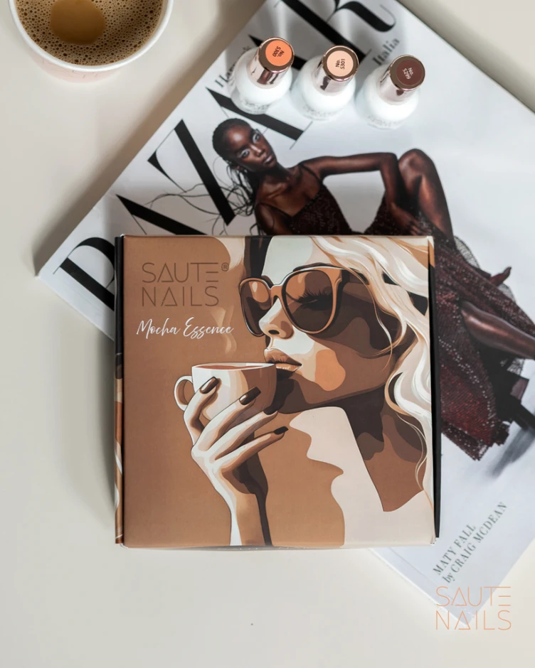 Saute Nails Coleccion Mocha Essence (3 esmaltes+Smooth Top) — Photo 2