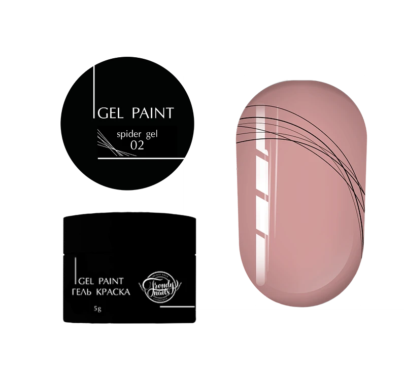 Trendy Nails Spider Gel 02, negro, 5g — Photo 2