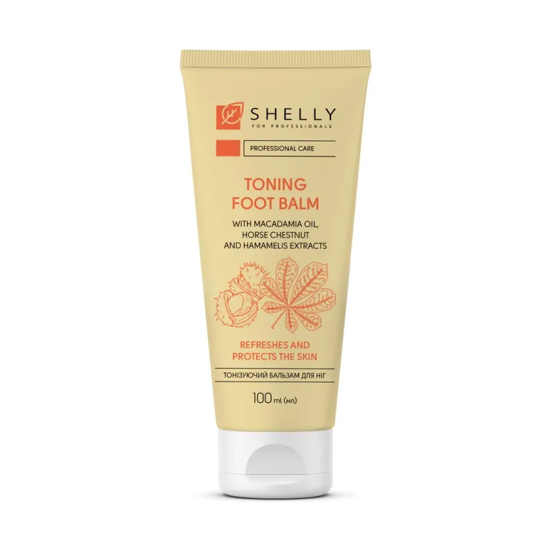 Shelly Toning foot balm with macadamia oil, extracts of horse chestnut and witch hazel, 100ml — Photo 2