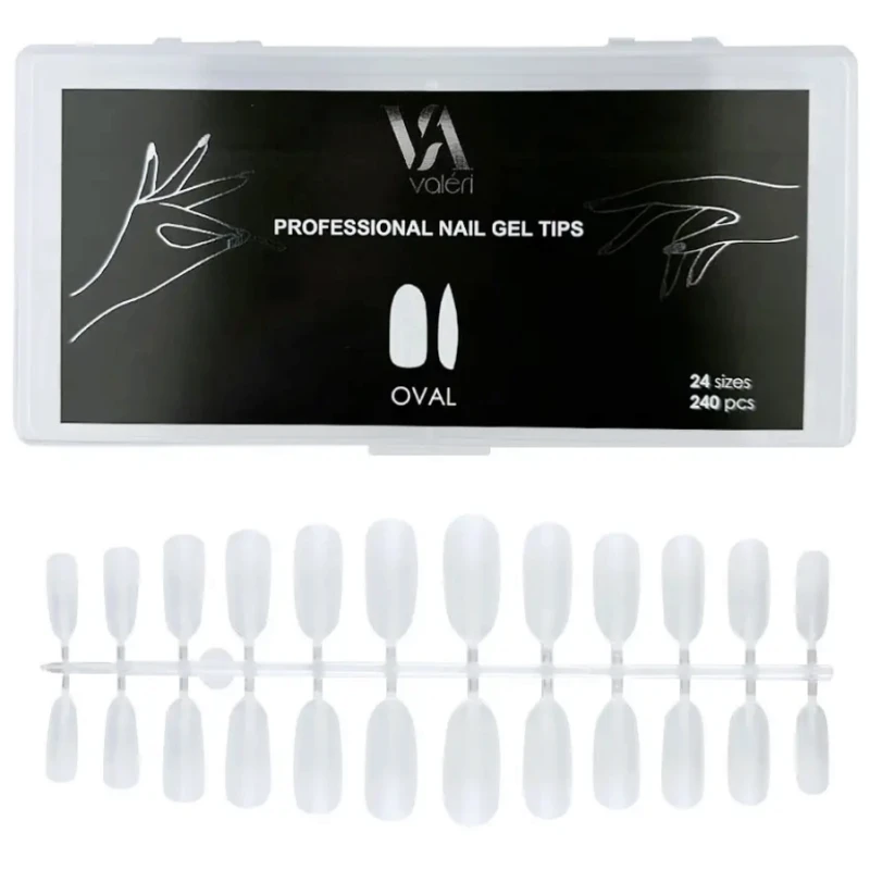 Valeri Gel Tips Oval, 240uds — Photo 2