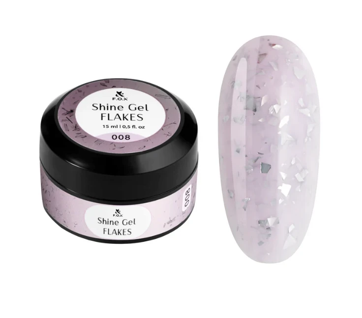 F.O.X Shine Gel Flakes 08, 15ml — Photo 2