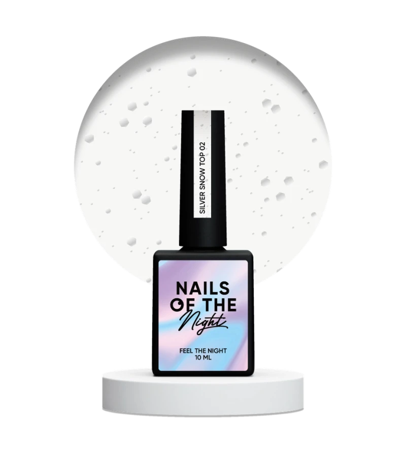 NAILSOFTHENIGHT Silver Snow Top, 10ml — Photo 3