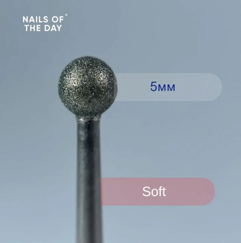 Nailsoftheday Fresa diamante en forma de bola, rojo 5*4,8 mm — Photo 2