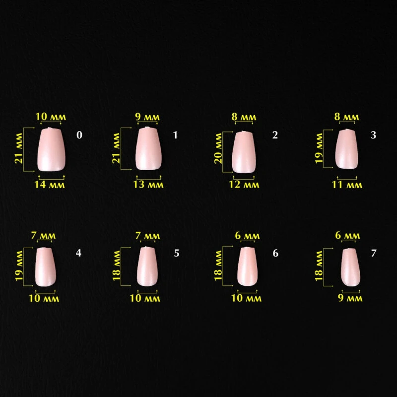 Komilfo SoFast Nail Forms Nude Ballerina Short, 300 шт — Photo 3