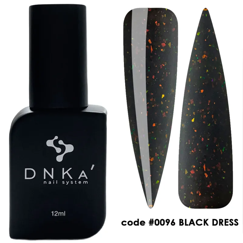 DNKa Cover Base 0096, Black Dress, 12 ml — Photo 2